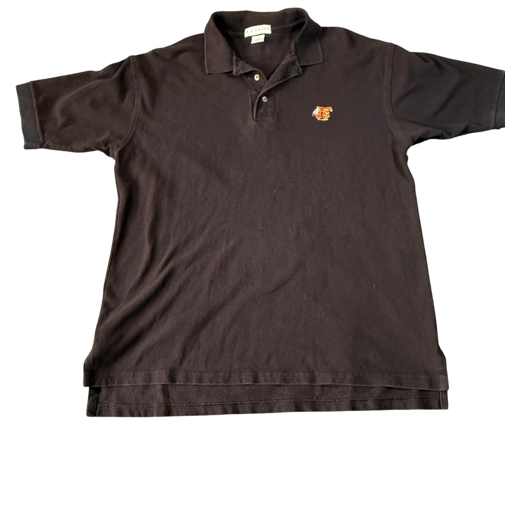 Vintage MJ Soffe Florida State Seminoles Polo Shirt Mens Large Black Cotton USA